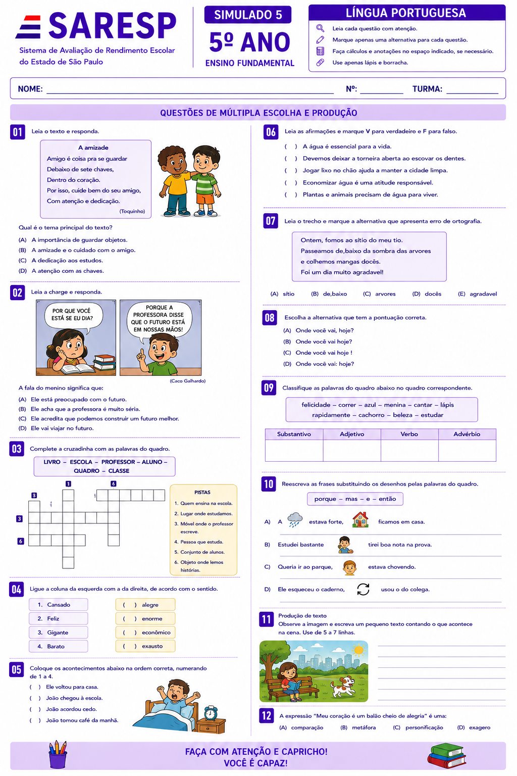 Simulado SARESP 3 — Página interna