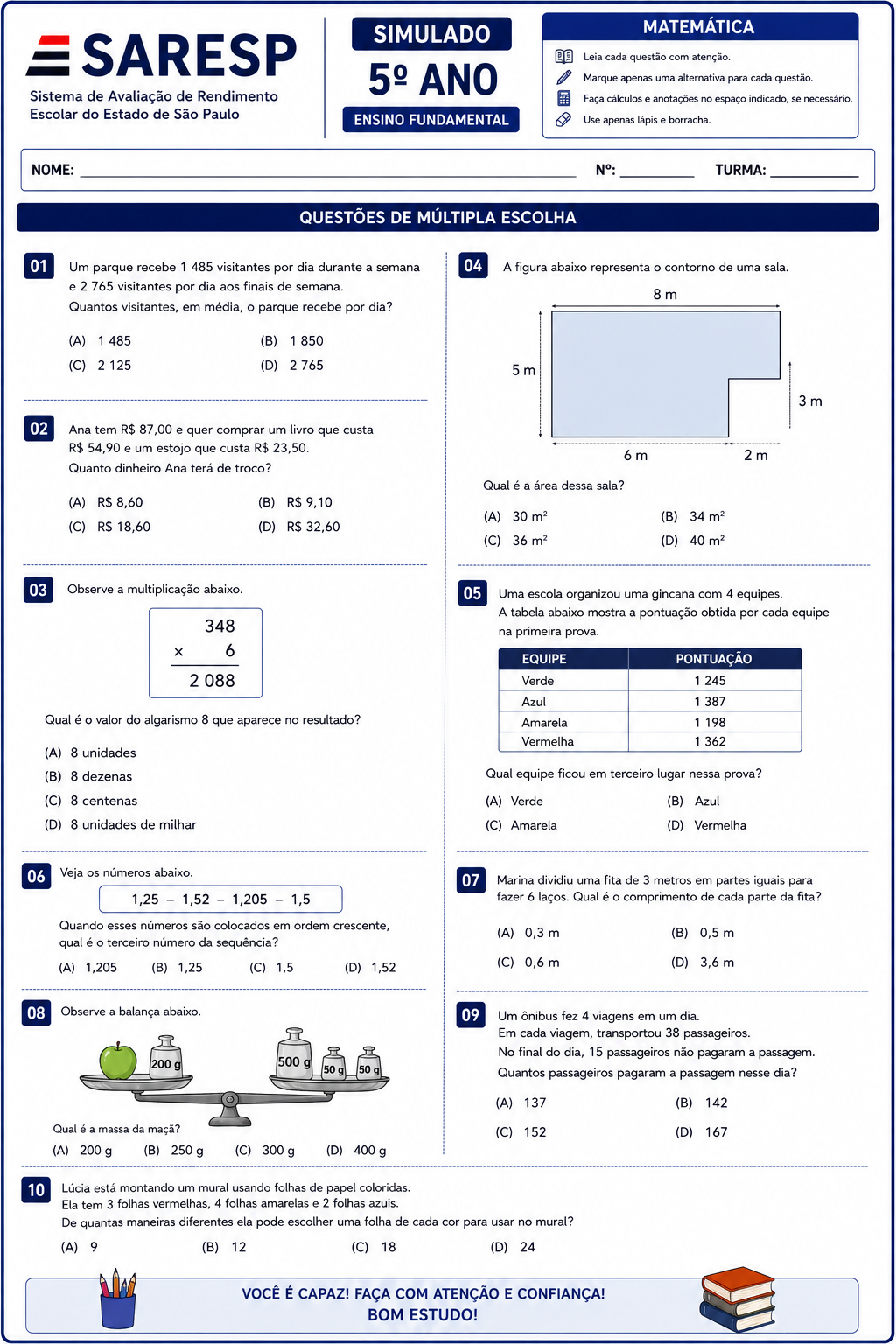 Simulado SARESP 4 — Capa